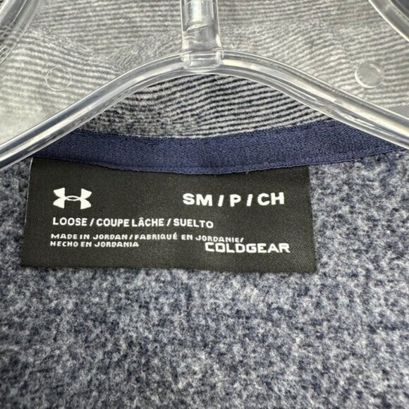 Under Armour Men's S Phenom Loose Coldgear Full Zip Hoodie Jacket Navy Blue UA - Picture 4 of 5